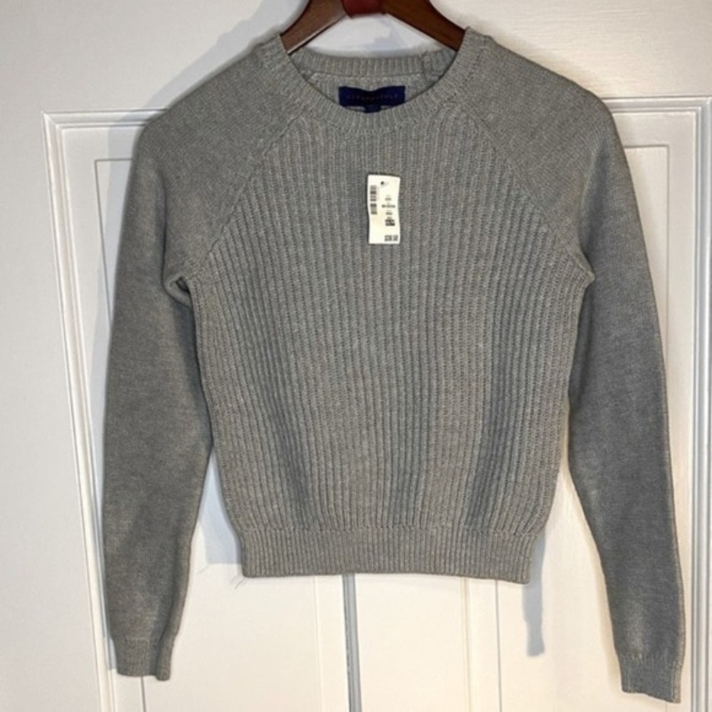 Aeropostale‎ Gray Ribbed Crew Neck Sweater  X-Small